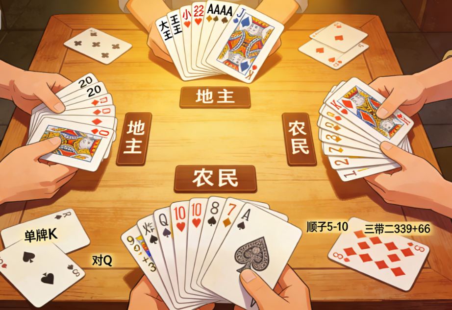 斗地主如果完全没有策略，只靠感觉乱出，那输赢更多就是运气。